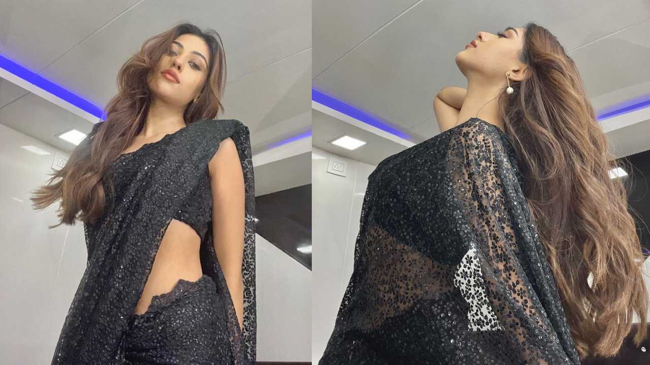 Anu Emmanuel : నలుపు చీరలో నడుము అందాలు చూపిస్తున్న అను ఇమ్మాన్యుయేల్