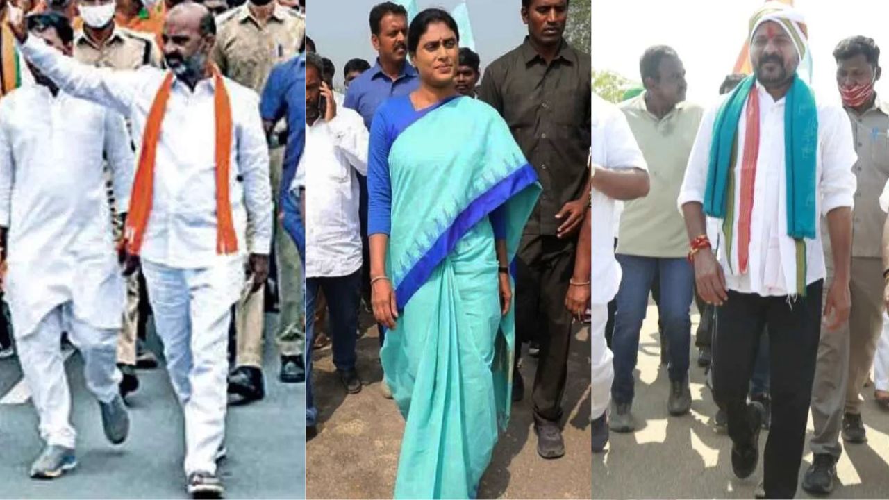 Telangana Politics: మొదలైన ఎన్నికల హడావుడి.. నడిచేదంతా పాదయాత్రల సీజన్!