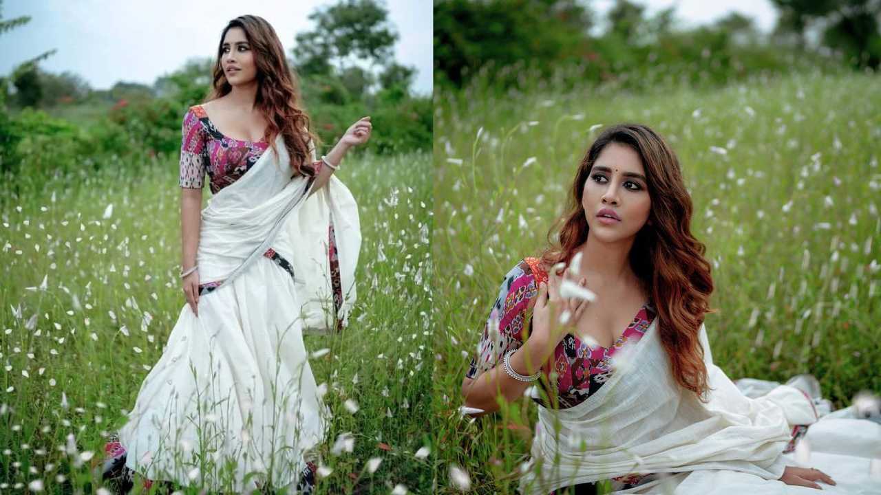Nabha Natesh : పచ్చిక బయళ్ళు పై నభా నటేష్ అందాలు..