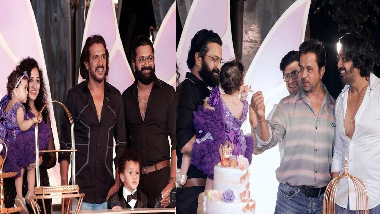 Rishab Shetty : కాంతార దర్శకుడి కూతురి బర్త్ డే ఫంక్షన్‌లో హీరోల సందడి..